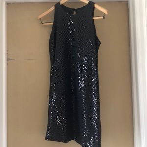 Short, fancy, sequined dress